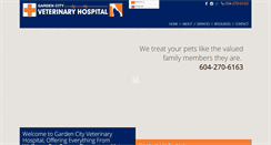 Desktop Screenshot of gardencityvet.ca